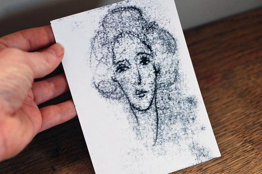 Portrait of a Lady Original Monoprint 