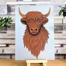 Highland Cow. Oxide metal wall art by Adam Clarke
