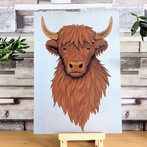 Highland Cow. Oxide metal wall art by Adam Clarke