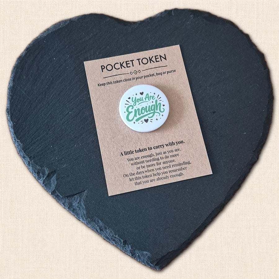 You Are Enough Pocket Token - Self Worth Affirmation Gift