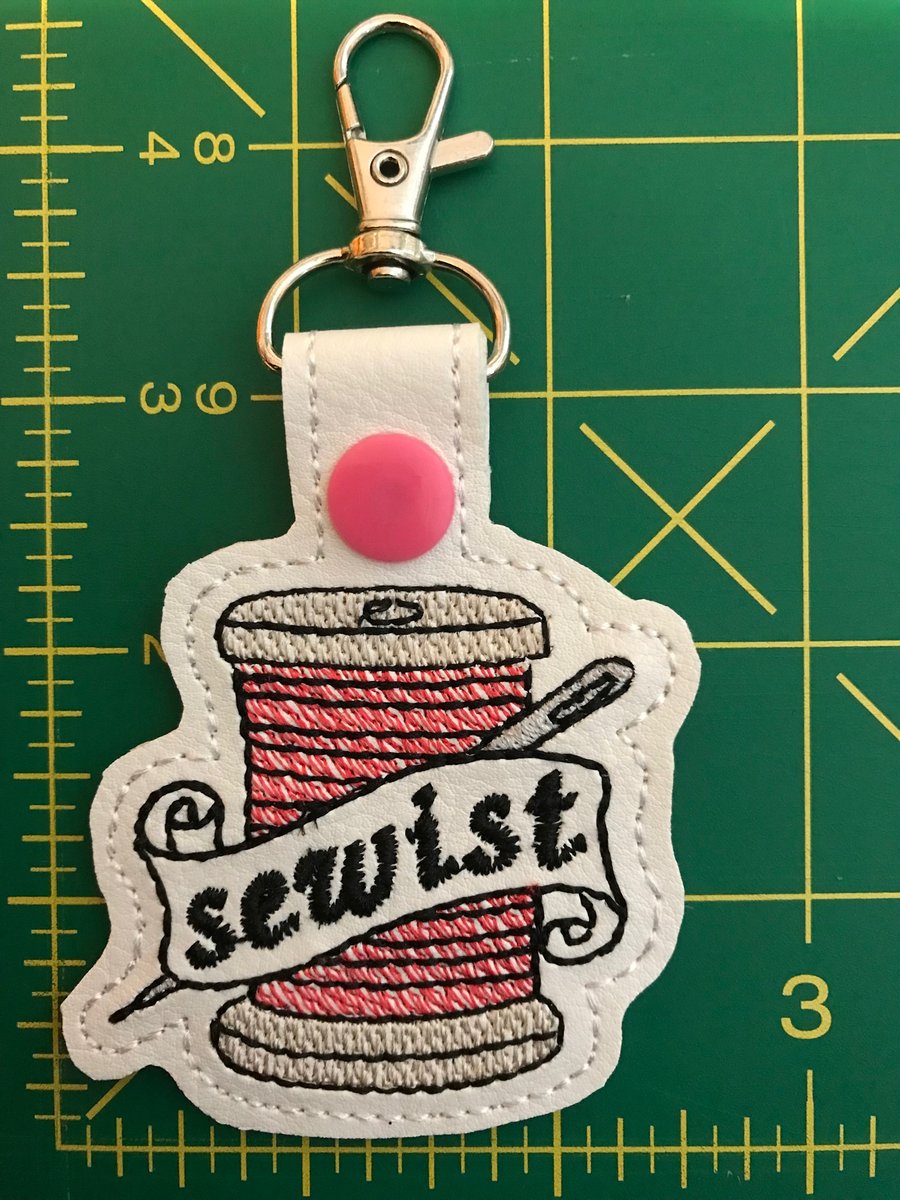 Sewist Embroidered Keyring