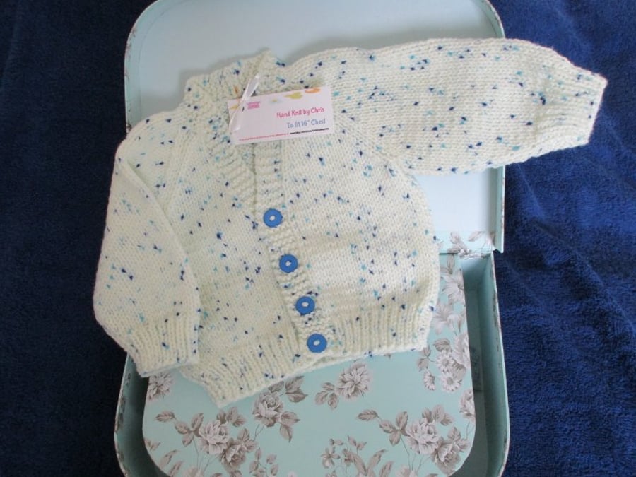 16" Boys V Neck Cardigan