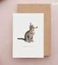 Tabby Cat Birthday Card - Tabby Birthday Card, Funny Pet Cards