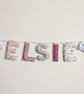 Personalised Handmade Fabric Nursery Banner, Floral & Velvet Bird Garland