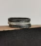 Stacking Ring (x1), Silver Black & White Rings - Image 2