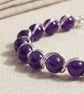  Wire Wrapped Purple Chalcedony Bangle - Image 2