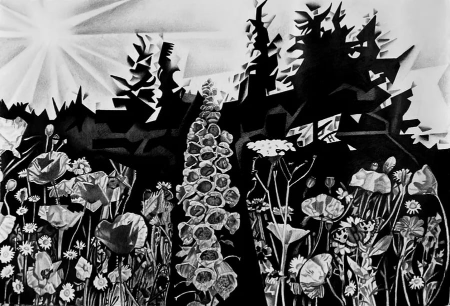 Meadow drawing Art Print