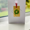 Fused glass keepsake Christmas card
