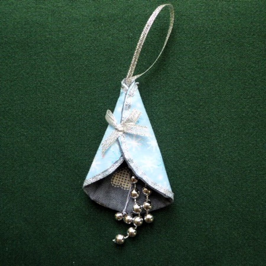 stitched textile hanging decorations