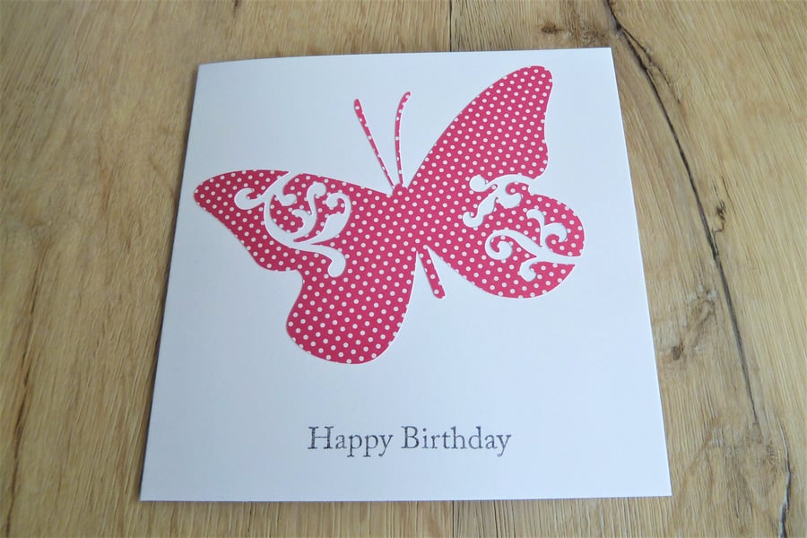 butterfly happy birthday card
