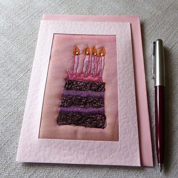 Individually Hand Crafted Textile Blank Card