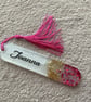 Personalised name resin gold leaf bookmark page holder  - Image 8