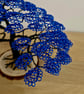 Aluminium wire tree with blue foliage - Image 6