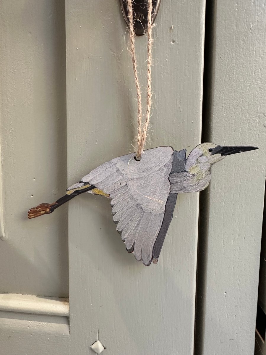 Sustainable Little Egret Christmas Decoration 