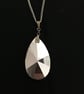 Silver Grey Glass Teardrop Pendant - Image 7