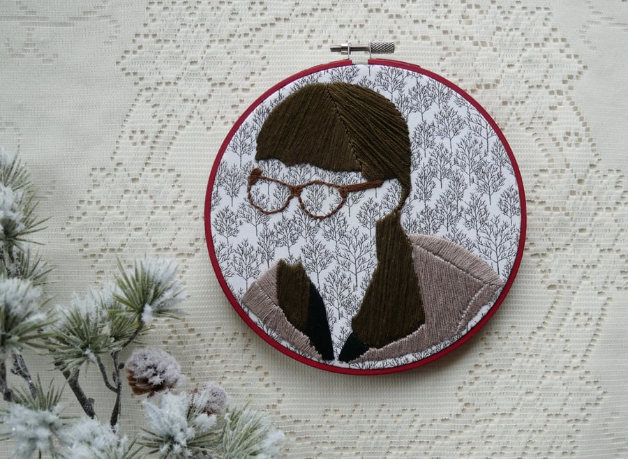 I'm Waiting for Somebody - Twin Peaks Themed Embroidery Hoop