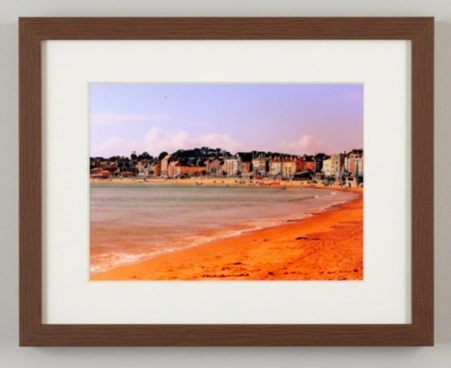Weymouth Beach and Seafront Print – Dorset (Black & White or Colour)