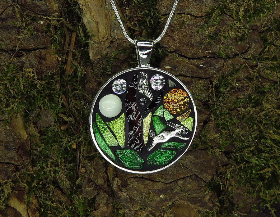 'Moon Rise' - Mosaic Pendant