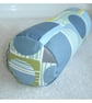Bolster Cushion Cover 16"x6" Round Cylinder Neck Roll Pillow Blue Green Yellow - Image 4