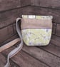 Upcycled Coffee Sack - Mini Shoulder Bag - Green and white pattern - Image 4