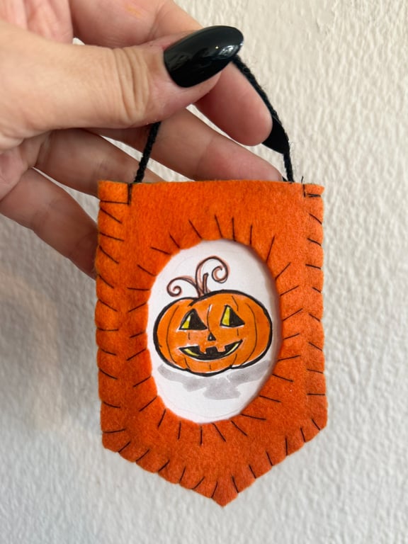 90s Jack-o-lantern Mini Spooky Doodle 