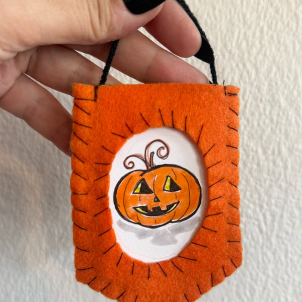 90s Jack-o-lantern Mini Spooky Doodle 
