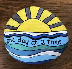 One Day At A Time Motivational Fridge Magnet for Self Healing 