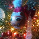 Cat Christmas Tree Bauble Xmas Decoration