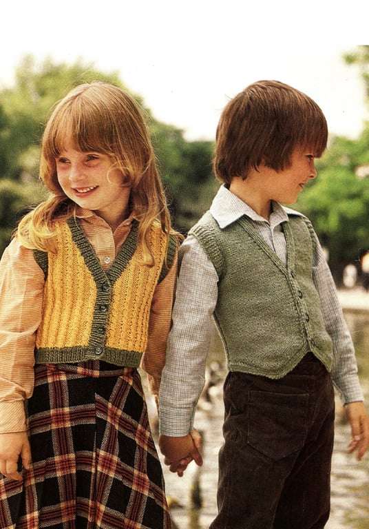 VINTAGE KNITTING PATTERN All Dressed Up Vests