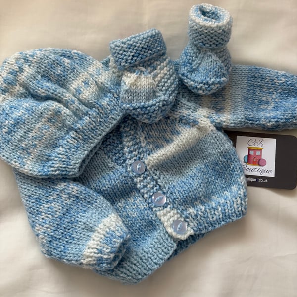 Cardigan, Hat & Booties