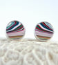 Dodge fordite stud earrings - Image 4