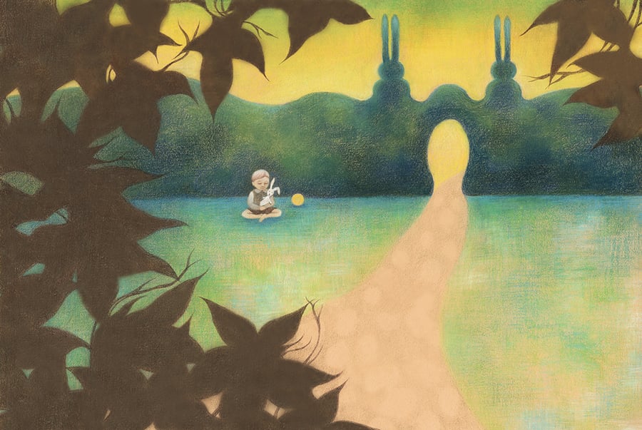 Velveteen Rabbit Art Print - rabbit topiary. Perfectly Imperfect sale! 