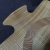 Ash and Elm platter,with integral handles and sterling silver inlay
