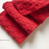 Unisex red wool scarf - His & Hers gift - Hand knitted spring scarf