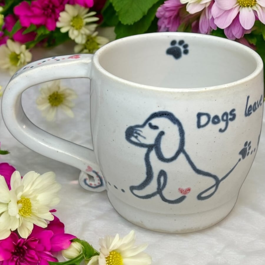 Handthrown Dog mugs - for complete dog lovers