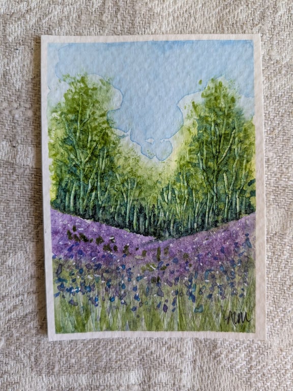 Bluebell Wood 1, ACEO artcard 