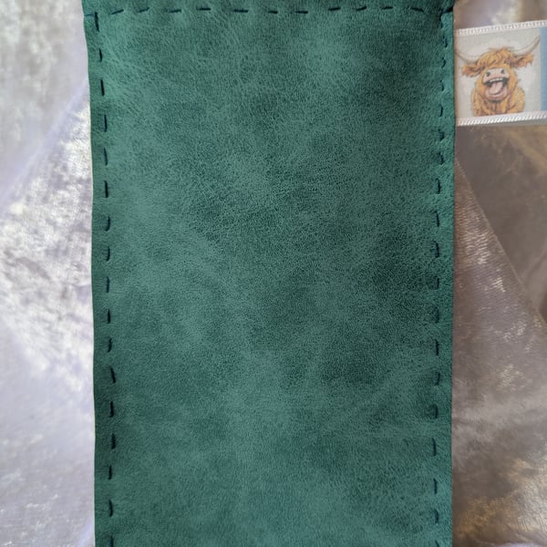 Blue suede (effect) glasses case