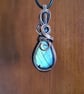 Green Labradorite & Copper Pendant Necklace Gift Crystal Jewellery Jewelry  - Image 5