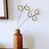 Stained Glass Flower, Honesty Tiffany Suncatcher, Glass Flower Seeds on Stem