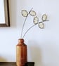 Stained Glass Flowers, Honesty Tiffany Suncatcher, Glass Flower Seeds on Stem