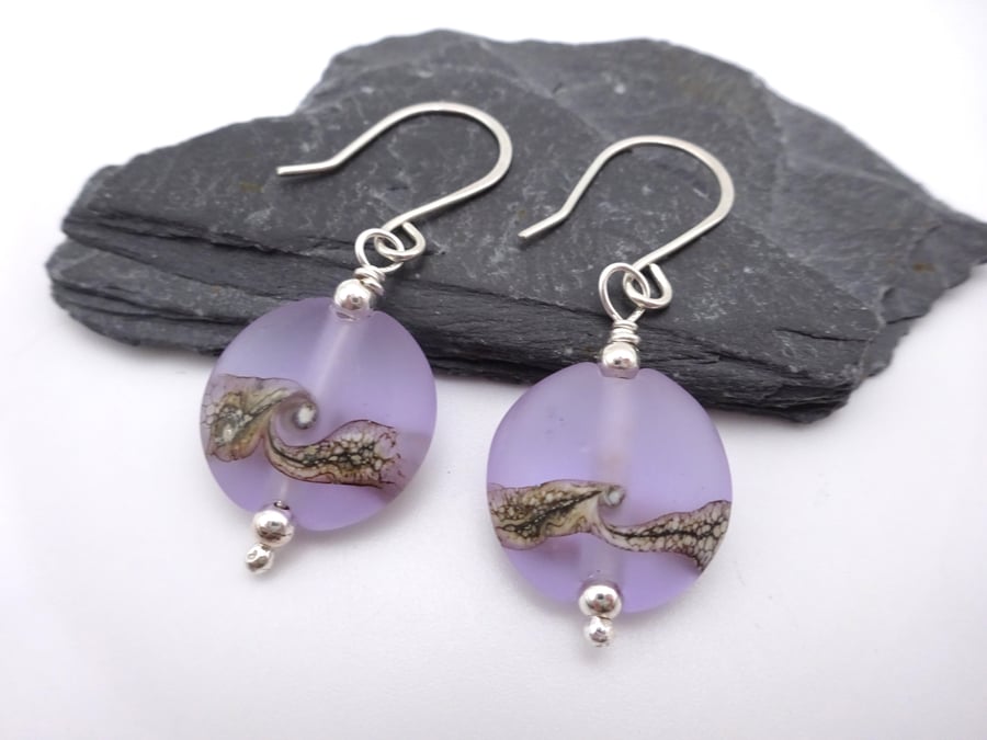 lilac sands wrapped earrings