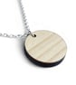 Wave Pattern Necklace. Wooden Pendant. Sterling Silver Seaside Jewellery. - Image 3