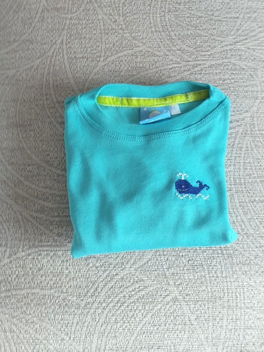 Whale long-sleeve T-shirt age 1