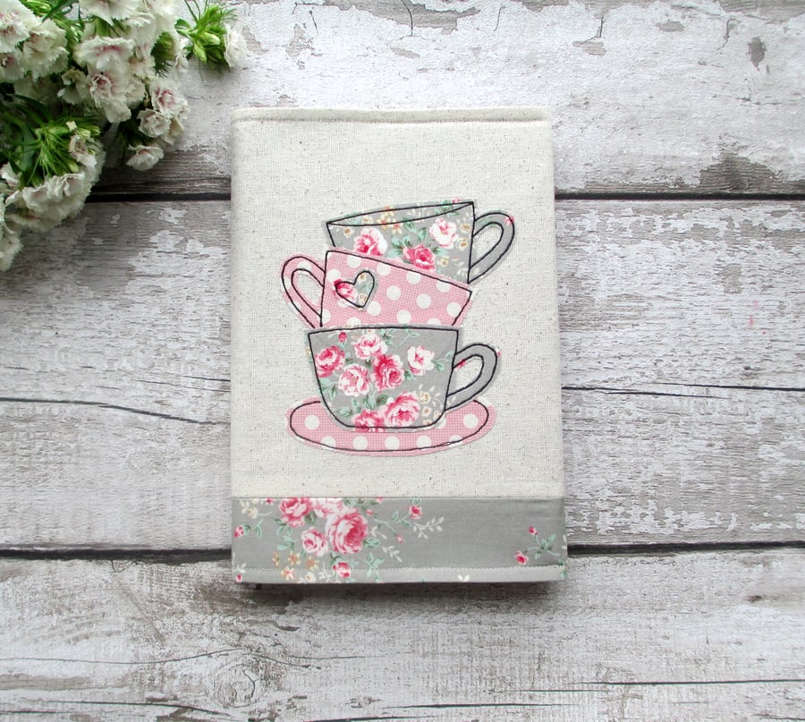 A5 fabric notebook, tea lover gift