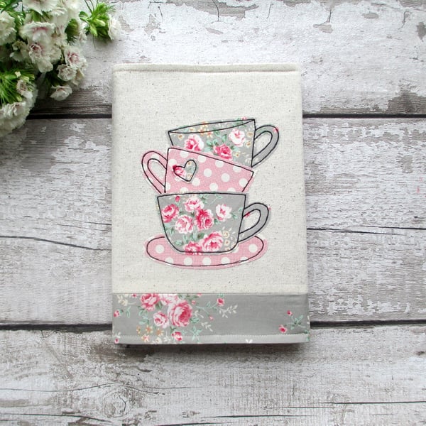 A5 fabric notebook, tea lover gift