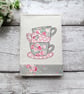 A5 fabric notebook, tea lover gift - Image 1