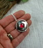 Necklace, Sterling Silver Geometric Pendant with Red Quartz - Image 2