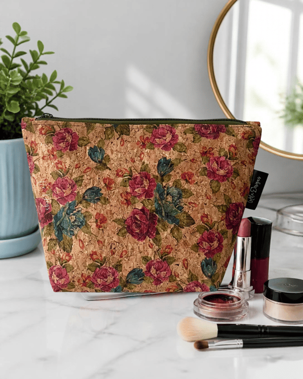 Makeup bags cork floral 