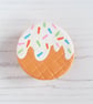 Ice cream cone magnetic needle minder, polymer clay, Summer, food - Image 2