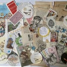 Vintage ephemera story books pages and games, scrap book, collage, mixed media. 